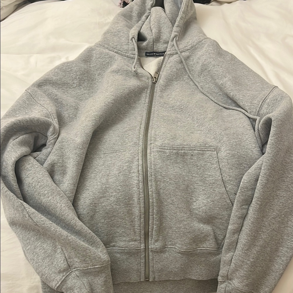 Gray Zip-Up Hoodie Brandy